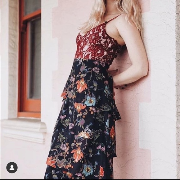•fridayiminlove• {Cascade Dreams} Maxi Dress (navy / burgundy) - Picture 10 of 17